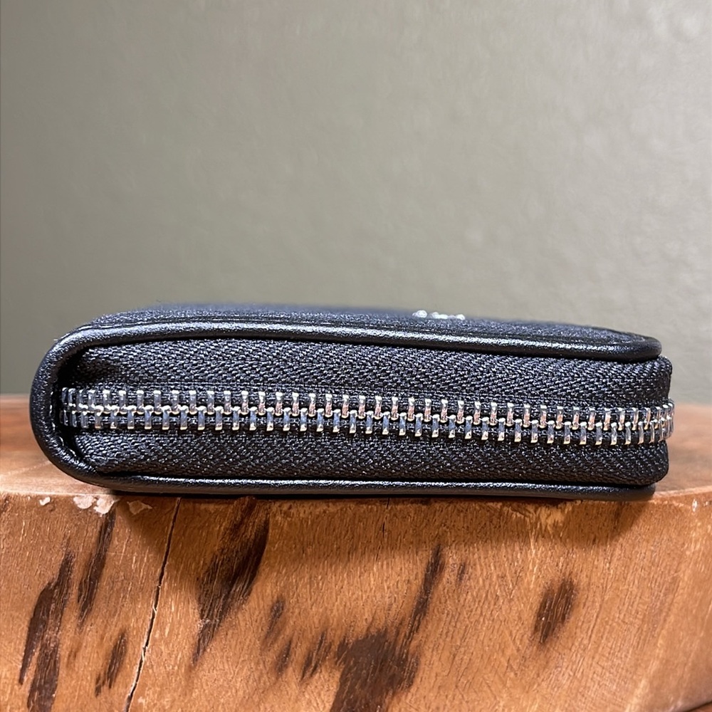NEW COACH LONG ZIP AROUND WALLET IN SIGNATURE JACQUARD & REFINED CALF LEATHER - Picture 10 of 16